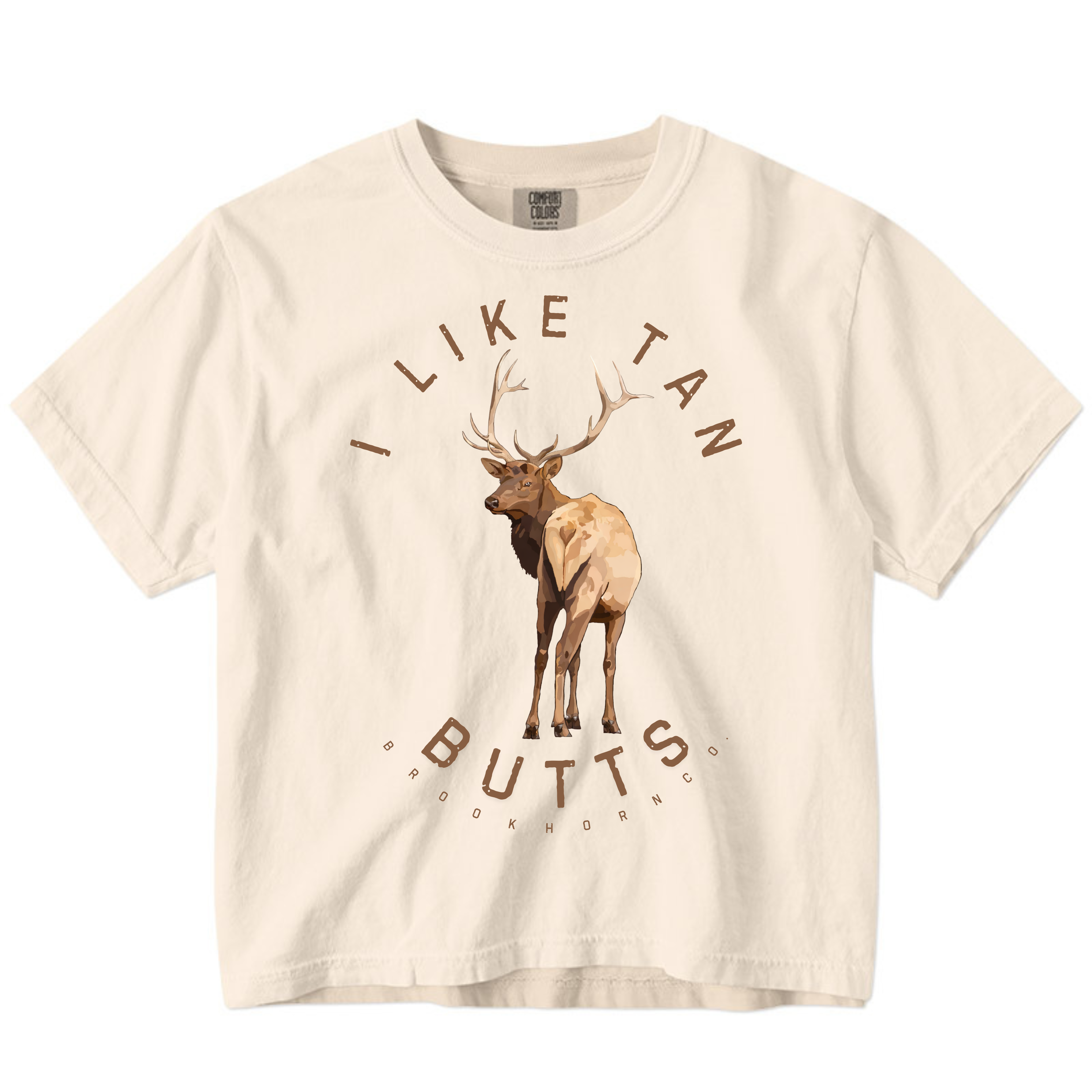 Tan Butts cropped tee
